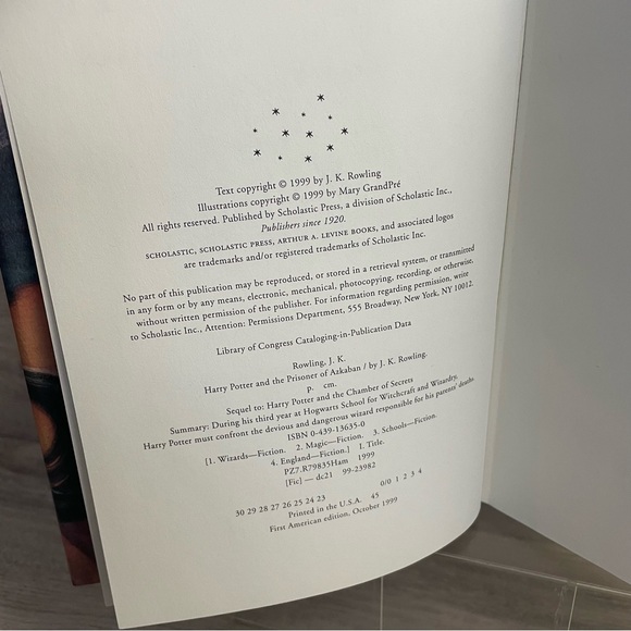 Harry Potter and the Prisoner Of Azkaban First Edition JK Rowling HC DJ (TS) - Picture 4 of 8